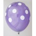 Purple - White Polkadots Printed Balloons